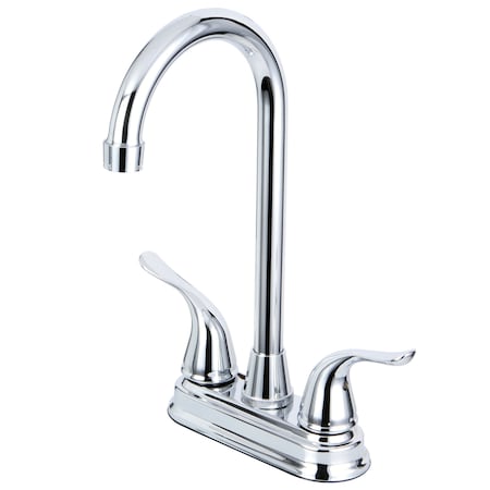 Two Handle, 4 Centerset Bar Faucet, Chrome